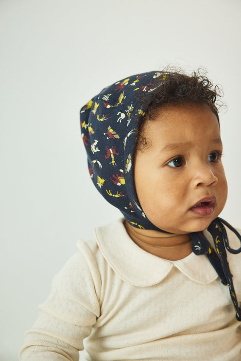 +Misha&Puff+ Baby Pima Bonnet - Ink Circus