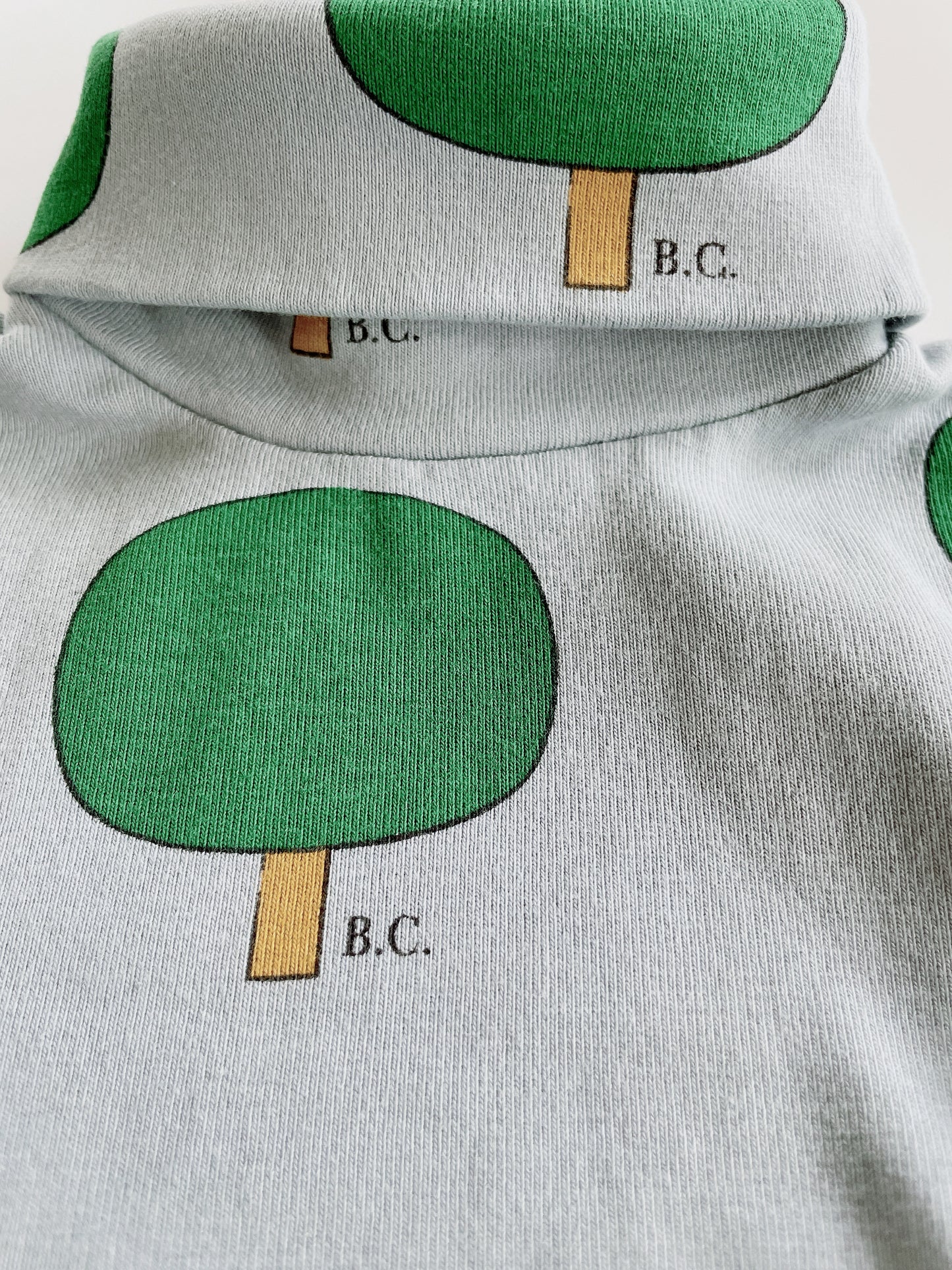 +Bobo Choses+ Green Tree all over turtle neck T-shirt