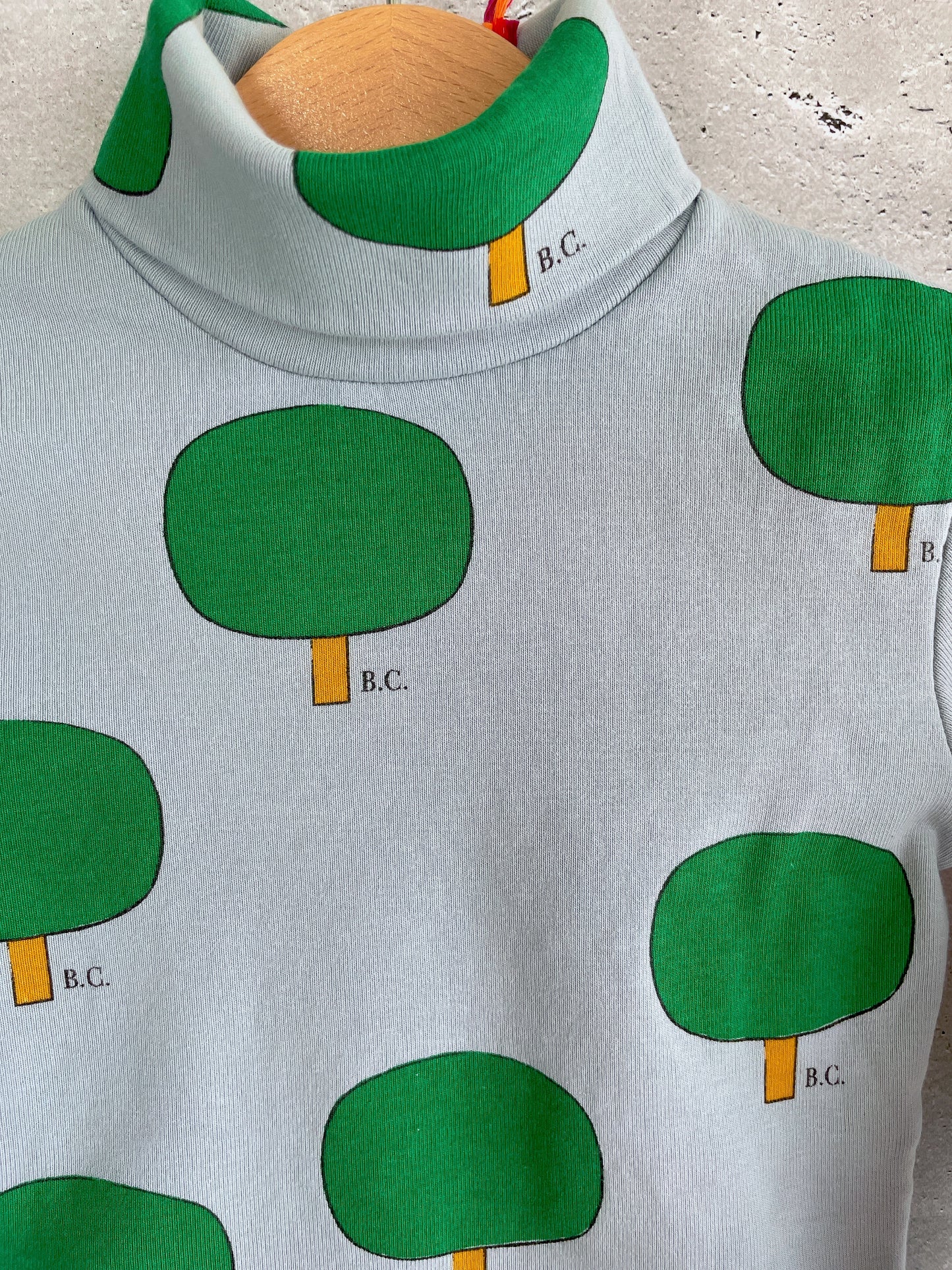 +Bobo Choses+ Green Tree all over turtle neck T-shirt