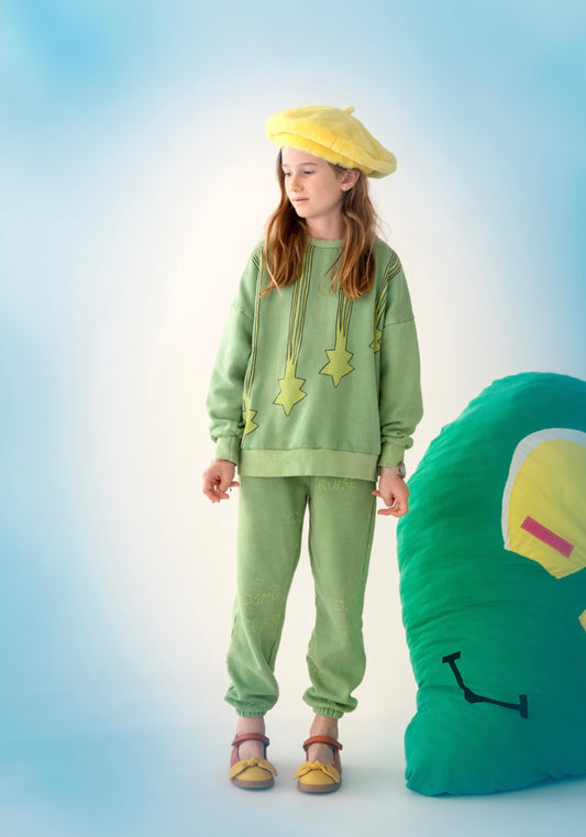 +Fresh Dinosaurs+ COSMIC GREEN PANTS | 2y