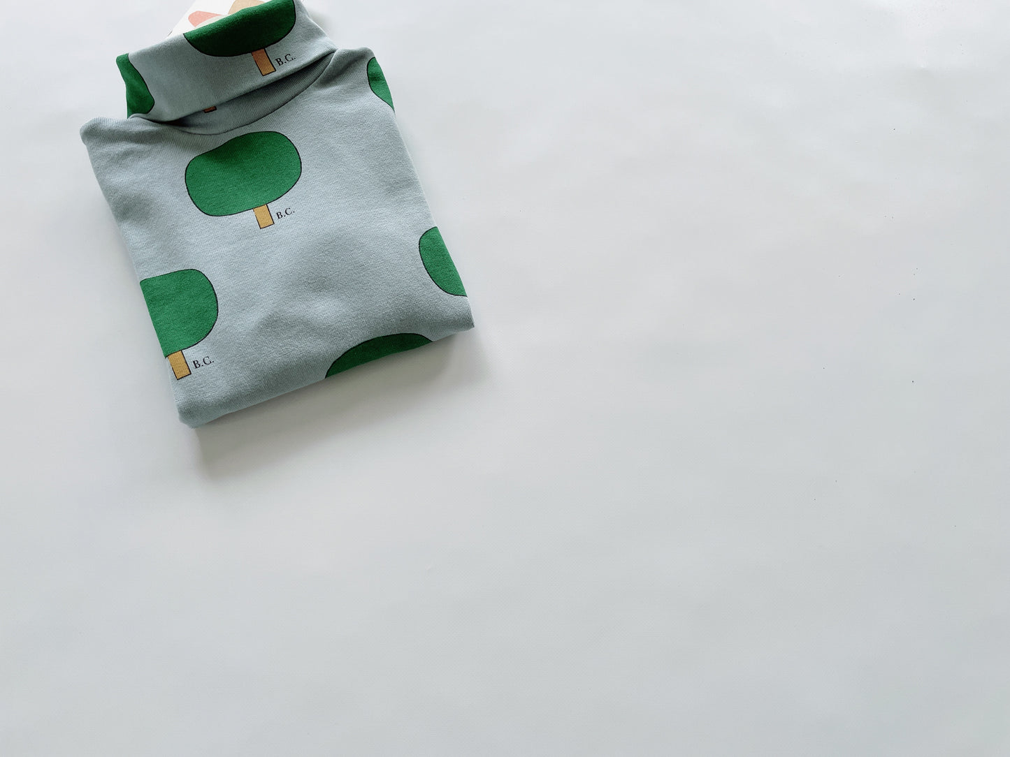 +Bobo Choses+ Green Tree all over turtle neck T-shirt
