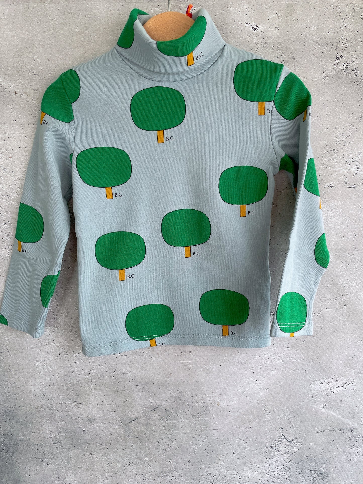 +Bobo Choses+ Green Tree all over turtle neck T-shirt