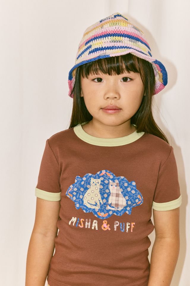 トップス Misha&Puff BARN CATS COLLAGE RINGER TEE Misha&Puff+ BARN CATS COLLAGE RINGER TEE | COLA – slow. editions