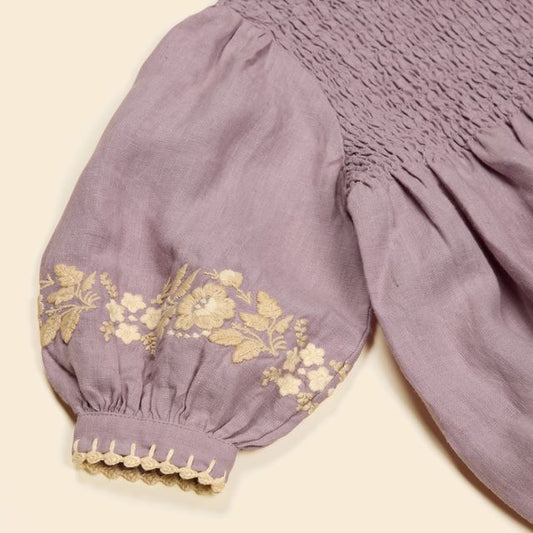 +Apolina+ BABY NOEMIE ROMPER | DUSKY LAVENDER