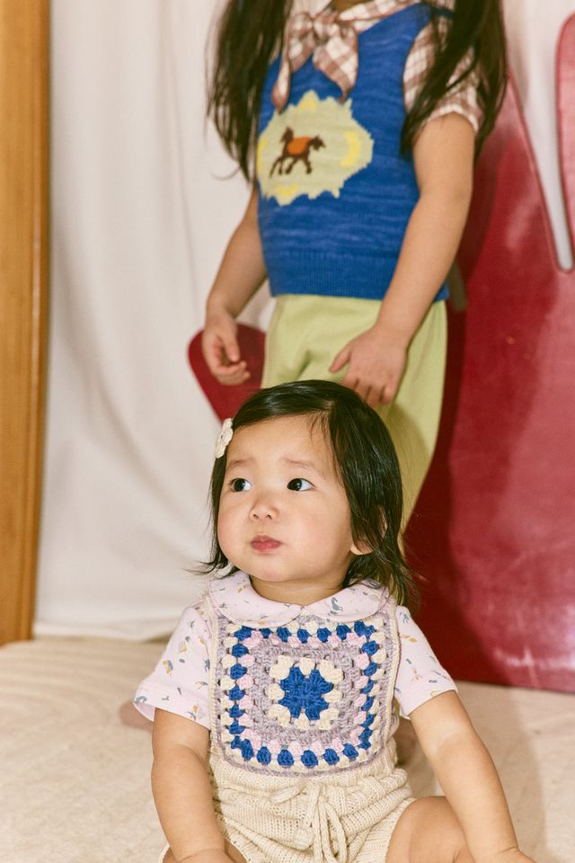 +Misha&Puff+ BABY PETIT COLLAR ONESIE | AURA CIRCUS