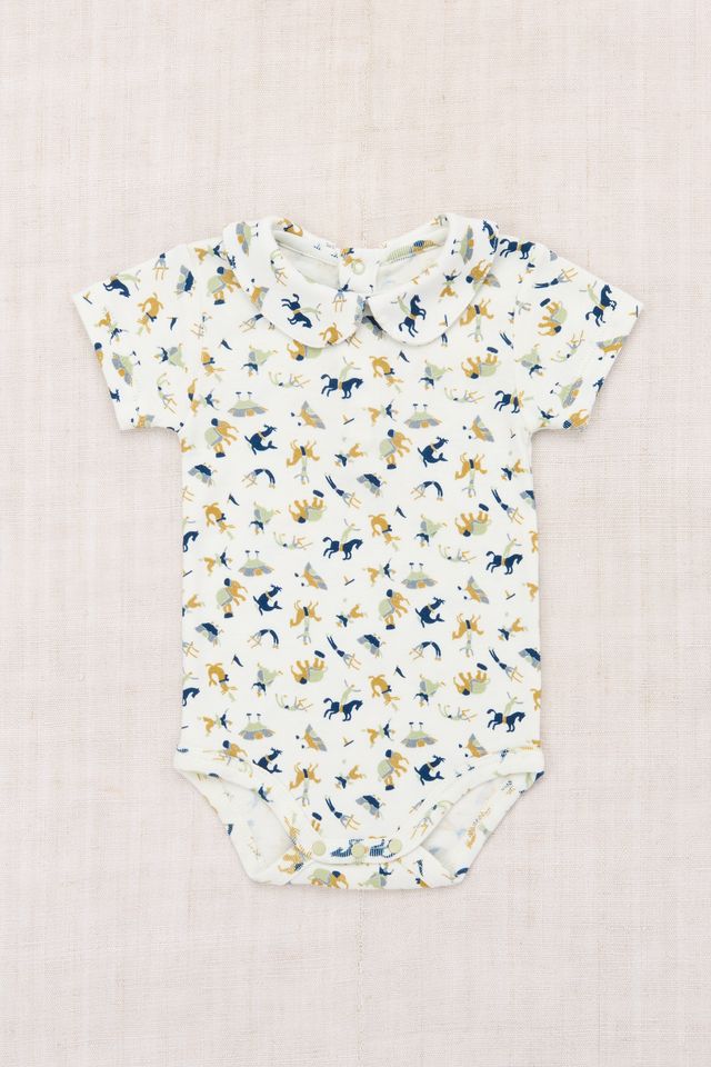 +Misha&Puff+ BABY PETIT COLLAR ONESIE | MARZIPAN CIRCUS