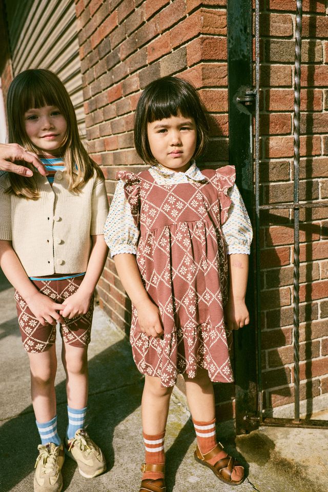 +Misha&Puff+ RUFFLE SLEEVE DRESS | COLA FLORA TIERRA