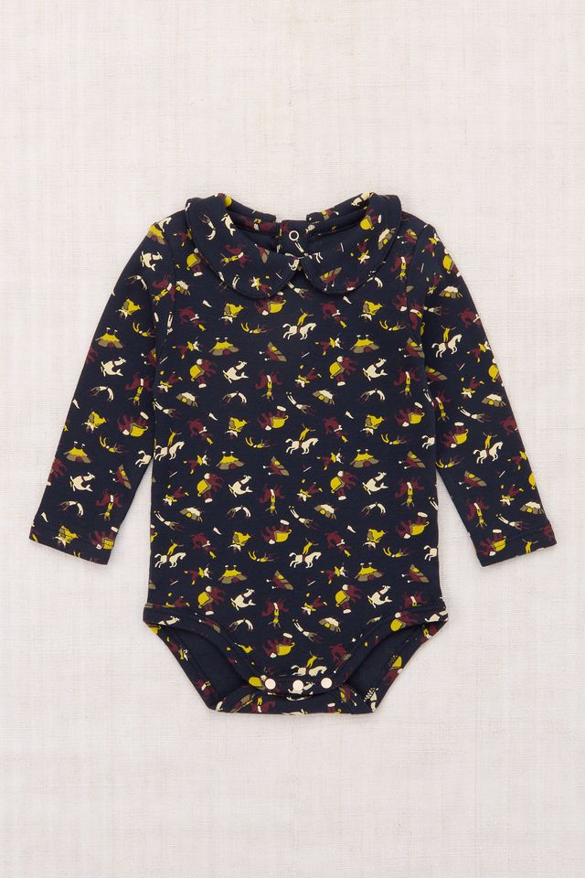 +Misha&Puff+ Baby Petit Collar Onesie - Ink Circus