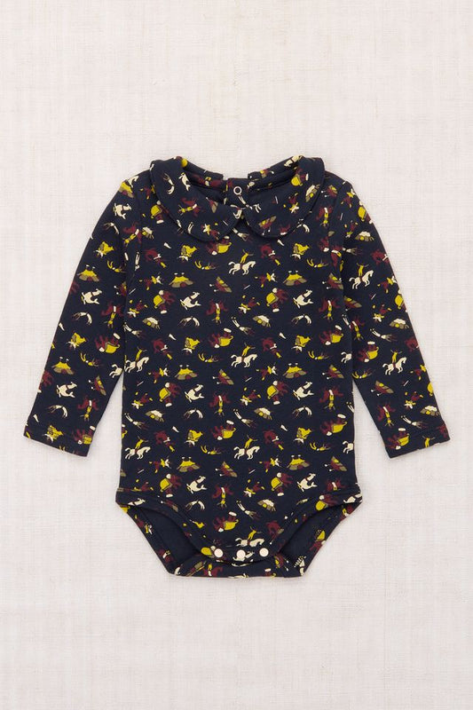 +Misha&Puff+ Baby Petit Collar Onesie - Ink Circus