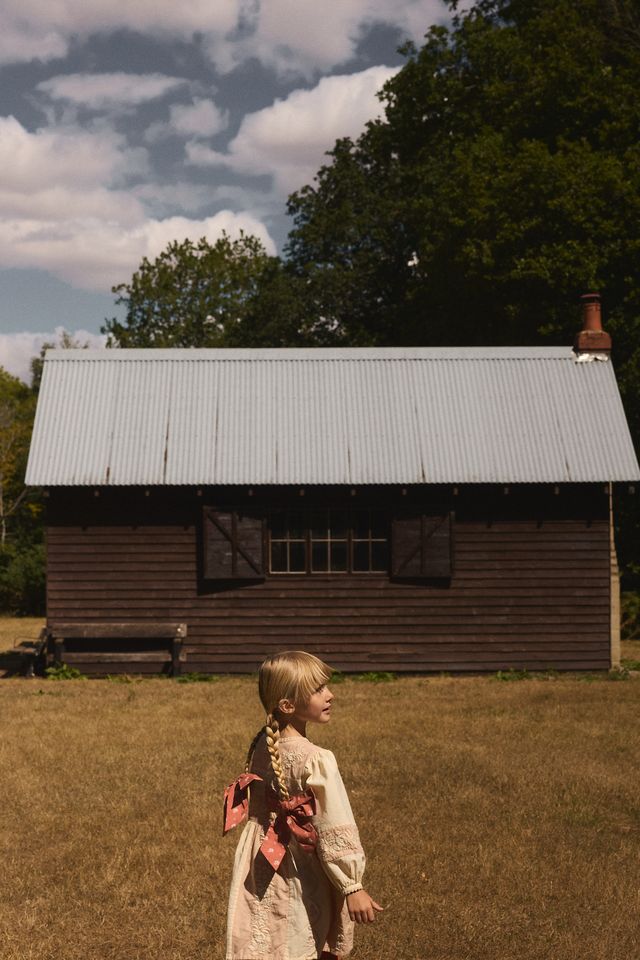 +Apolina+ WILMA DRESS | DRIED ROSE/CREAM