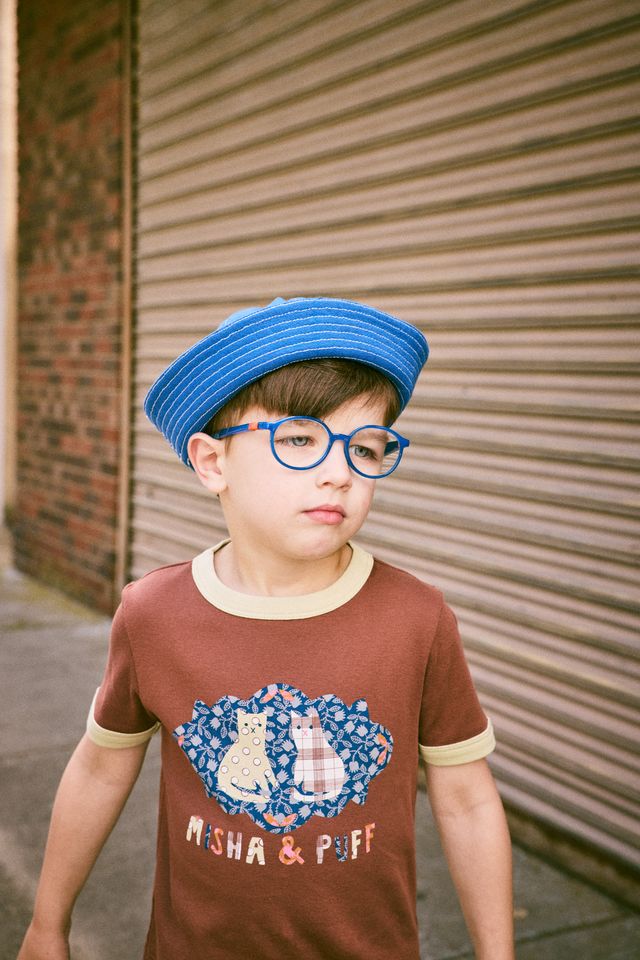 ス*子様 Misha & Puff コラージュリガーTシャツ　2Y Misha&Puff+ BARN CATS COLLAGE RINGER TEE | COLA – slow. editions