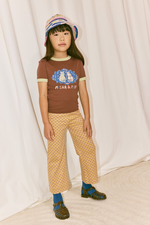ス*子様 Misha & Puff コラージュリガーTシャツ　2Y Misha&Puff(ミーシャアンドパフ）／Sailboat Collage Ringer Tee