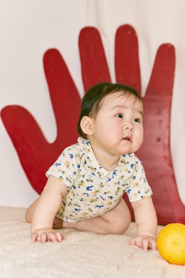 +Misha&Puff+ BABY PETIT COLLAR ONESIE | MARZIPAN CIRCUS