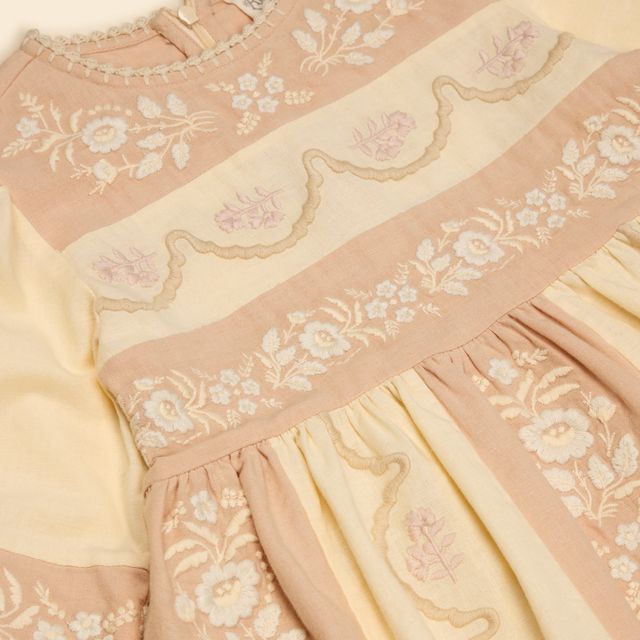 +Apolina+ WILMA DRESS | DRIED ROSE/CREAM