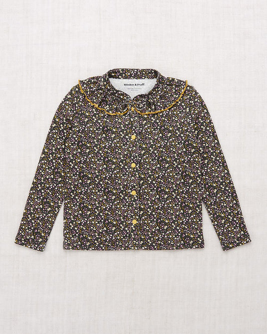 +Misha&Puff+ Rowan top - Carbon Periwinkle Mini Floral | 4y