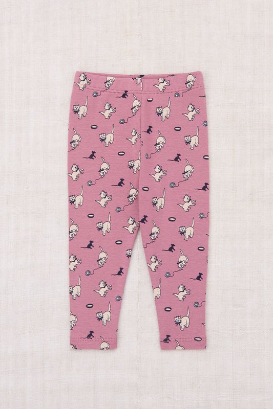 +Misha&Puff+ Baby Legging - Antique Rose Cat & Mouse