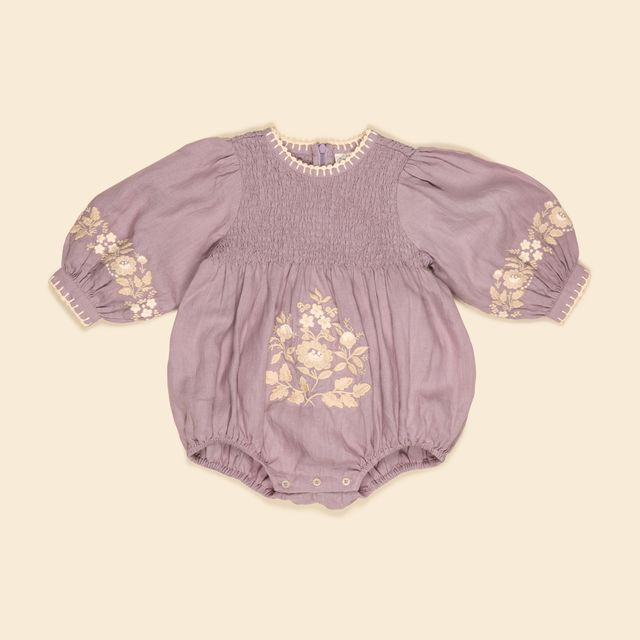 +Apolina+ BABY NOEMIE ROMPER | DUSKY LAVENDER