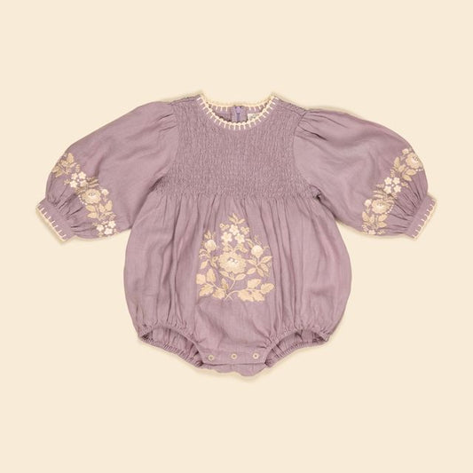 +Apolina+ BABY NOEMIE ROMPER | DUSKY LAVENDER