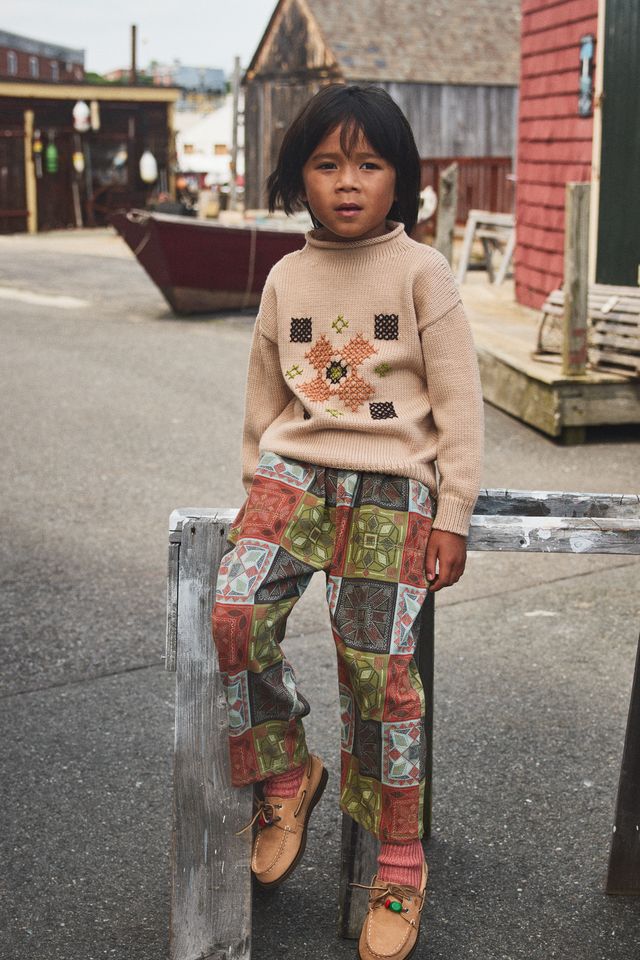 +Misha&Puff+ Camp Pant - Chili Spice Cross Stitch