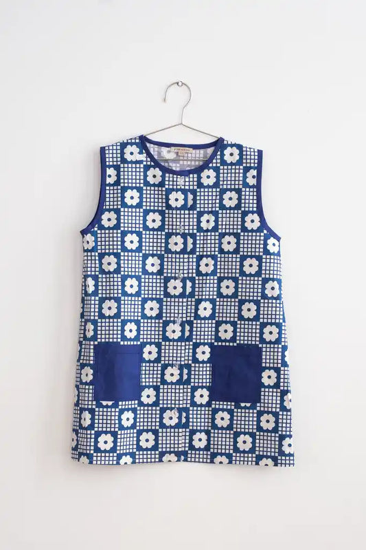 +FISH&KIDS+ NAVY FLOWERS RETRO DRESS