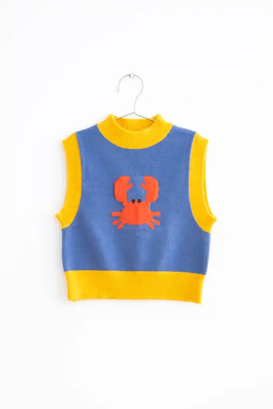 +FISH&KIDS+ CRAB KNIT GILLET