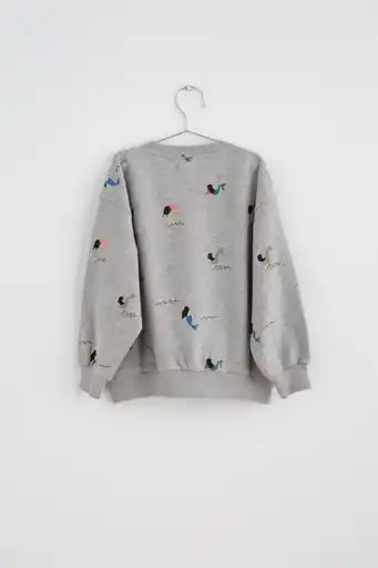 +FISH&KIDS+ ALLOVER EMBROIDERY MERMAID SWEATSHIRT