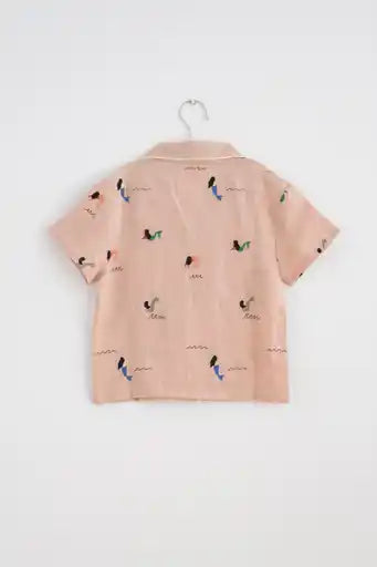 +FISH&KIDS+ ALLOVER EMBROIDERY MERMAID SHIRT