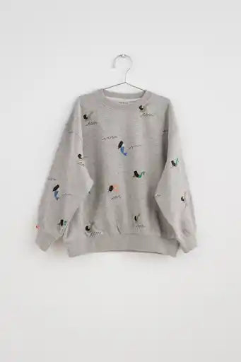 +FISH&KIDS+ ALLOVER EMBROIDERY MERMAID SWEATSHIRT
