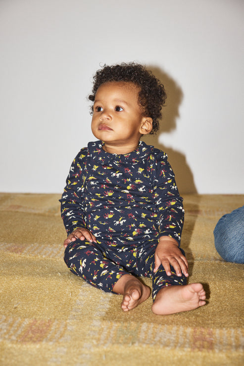 +Misha&Puff+ Baby Petit Collar Onesie - Ink Circus