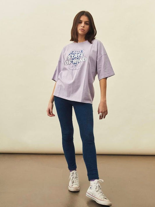 +Hundred Pieces+ Organic Velour Leggings - blue | 10Y