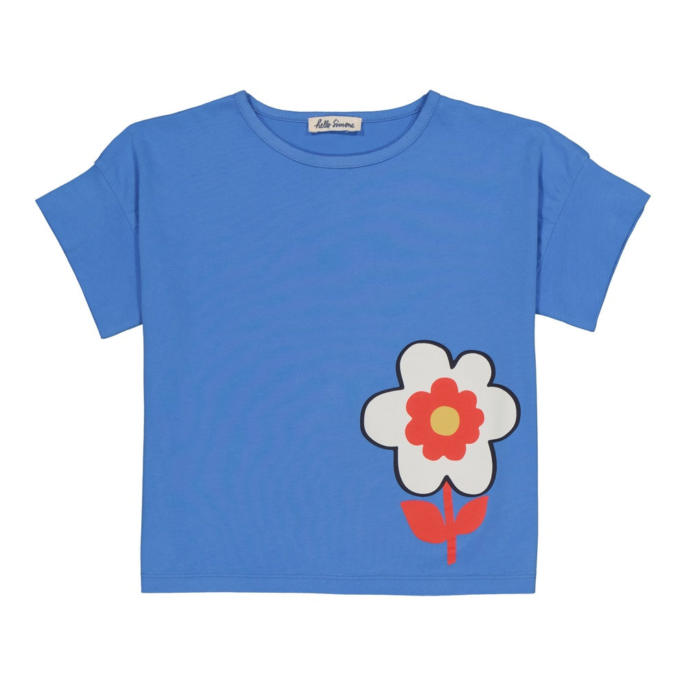 +Hello Simone+ Crop t-shirt - Blue Anemone