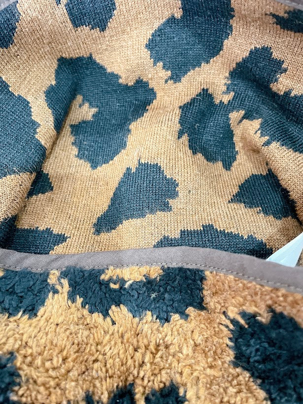 +Daily Brat+ Fluffy teddy leopard sweater