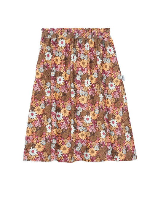 +Hundred Pieces+  Organic Cotton Retro Flower Maxi Skirt - ERIN | 16y