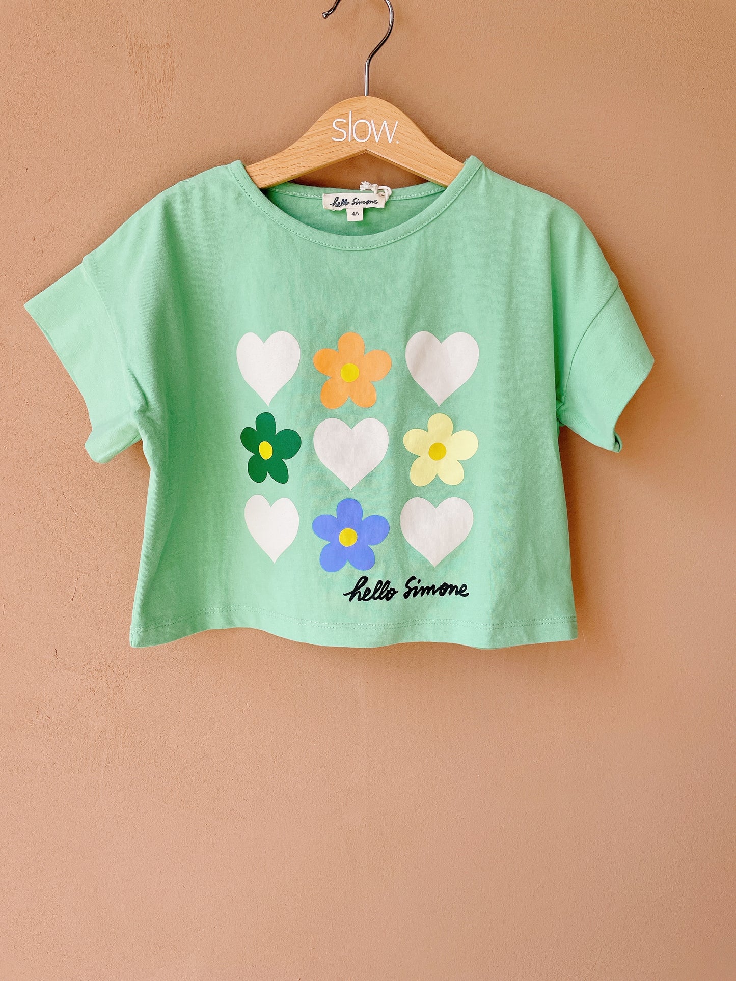 +Hello Simone+ Crop t-shirt - Green Lover | 8y