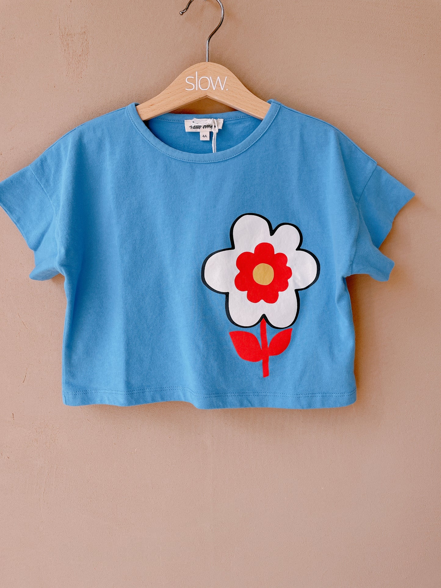 +Hello Simone+ Crop t-shirt - Blue Anemone | 8y