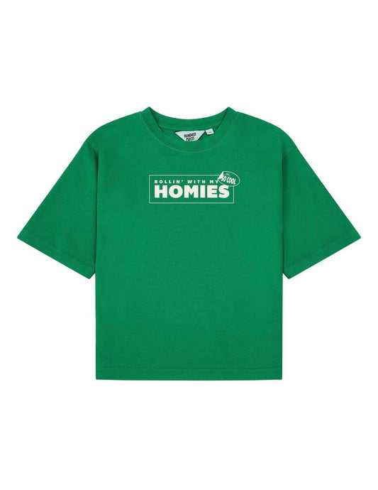 +Hundred Pieces+ Organic cotton loose T-shirt - Green | 3y