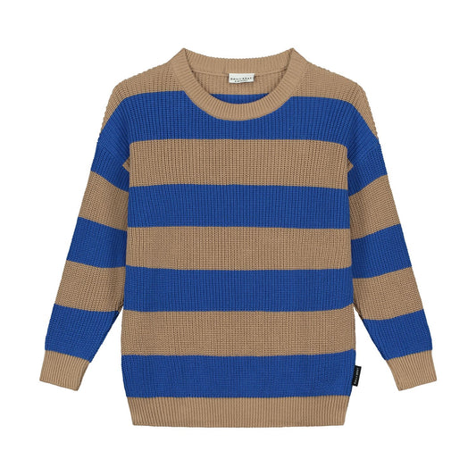 +Daily Brat+ Charlie knitted striped sweater sparrow blue