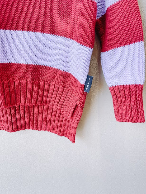 +Daily Brat+ Charlie knitted striped sweater soft lilac