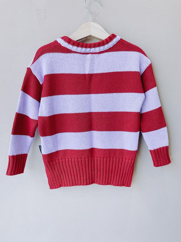 +Daily Brat+ Charlie knitted striped sweater soft lilac